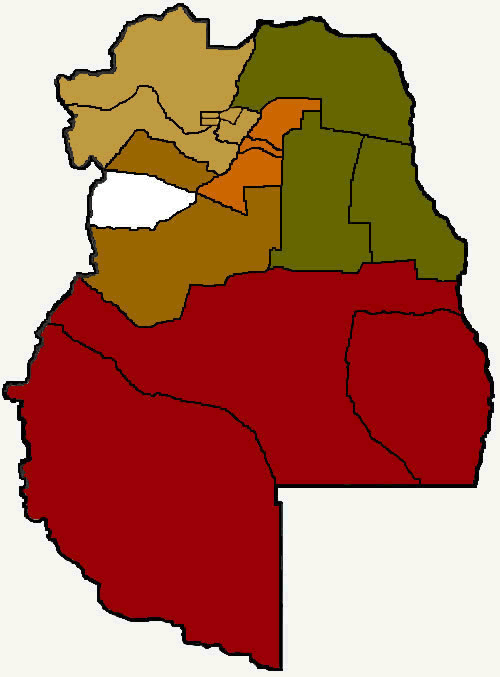 Mapa de Tunuyán en la Región Valle de Uco Mendoza Argentina